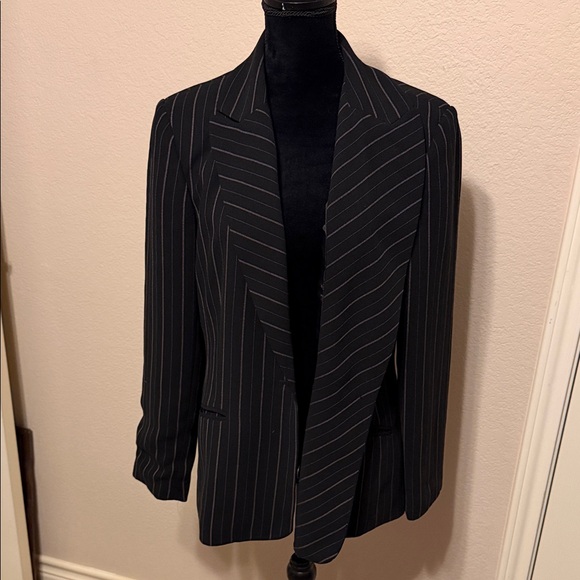 Laura Scott Jackets & Blazers - Laura Scott Black Striped Blazer